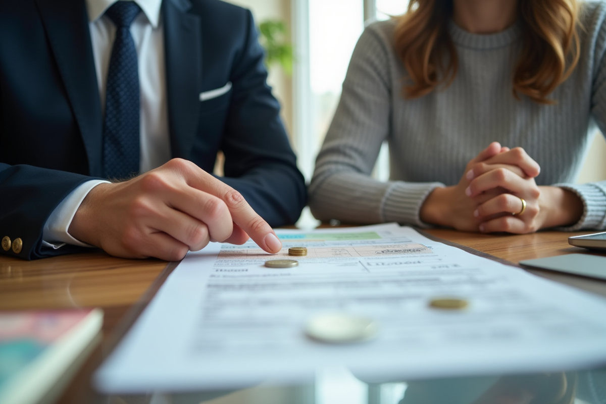 Deux adultes examinant des factures et de l