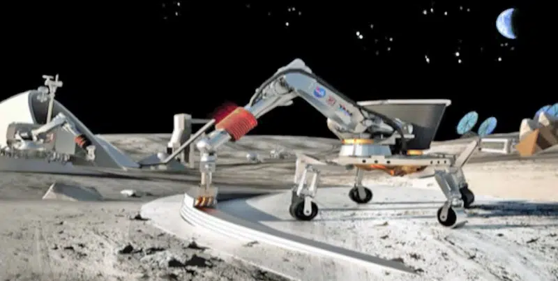 Imprimante de construction sur la lune