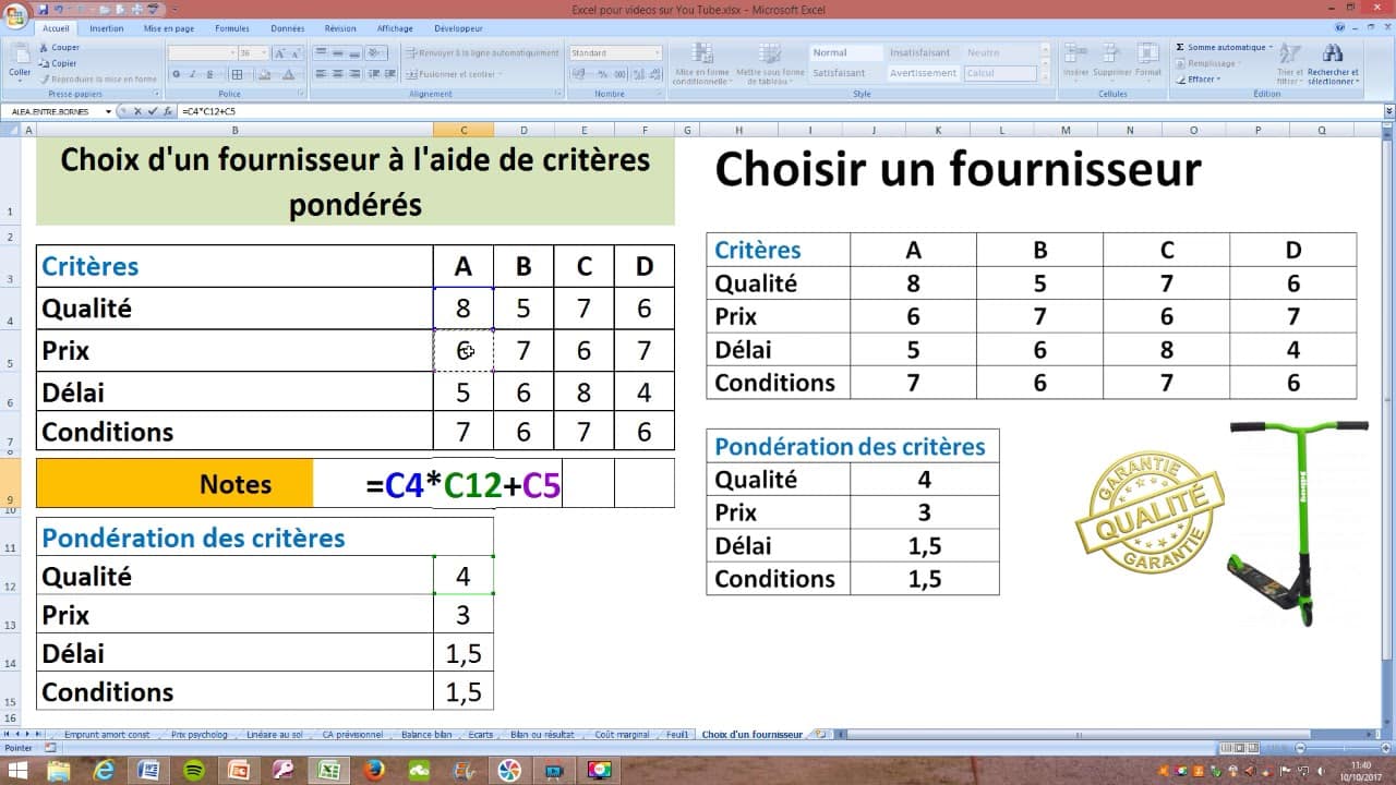 Tableau De Comparaison Des Offres Fournisseurs Excel Les critères de comparaison des fournisseurs