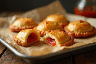 Panzerotti croustillants et fondants sur table en journée